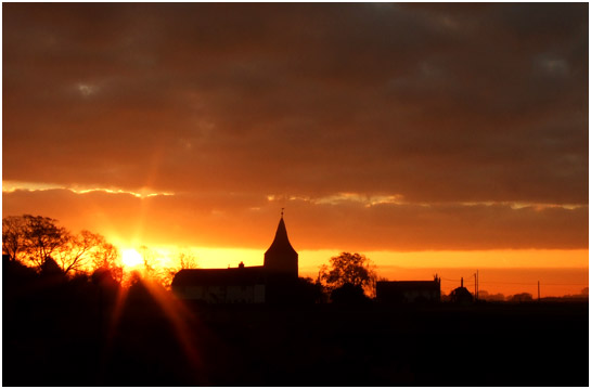 Dawn behind St. Mary In The Marsh