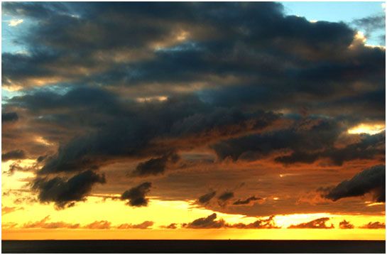 Sunrise over the sea at Littlestone